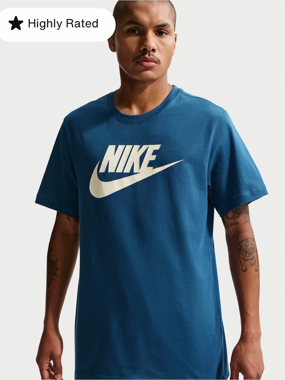 Nike Teal Blue Logo Crew T-Shirt